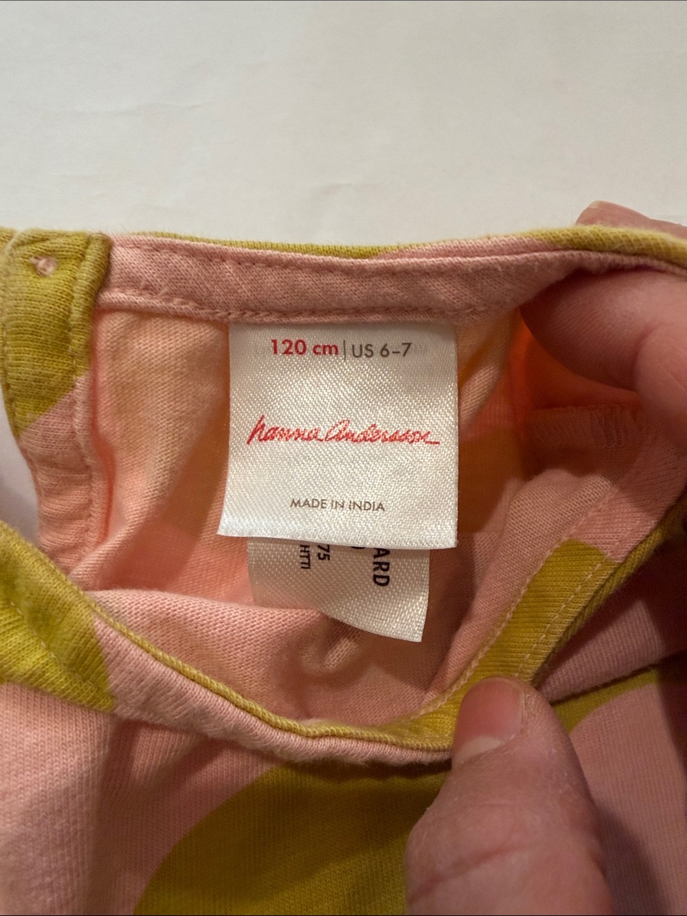 Hanna Andersson Pink Dress with Olive Flower Print - Picture 2 of 4